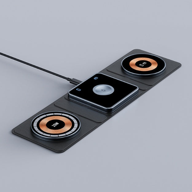 3-in-1 Magnetische Ladestation – Schnelles, kabelloses Laden für iPhone, Apple Watch & AirPods