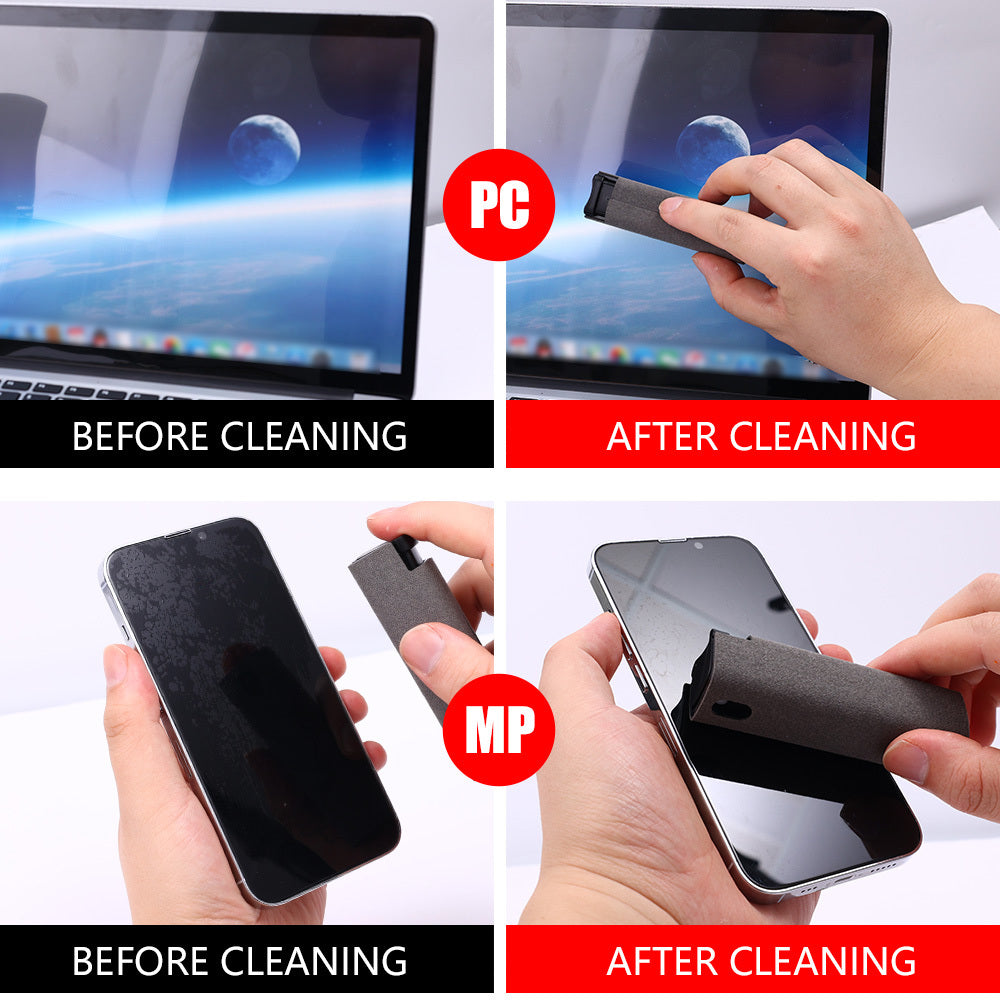2-in-1 Premium Handy & Laptop Screen Cleaner – Streifenfrei & Wiederbefüllbar