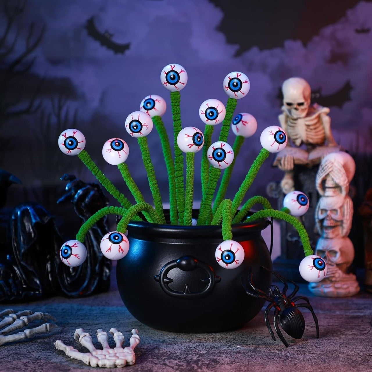 Halloween 3D Augen-Deko – Creepy Bouquet mit Eye Beads